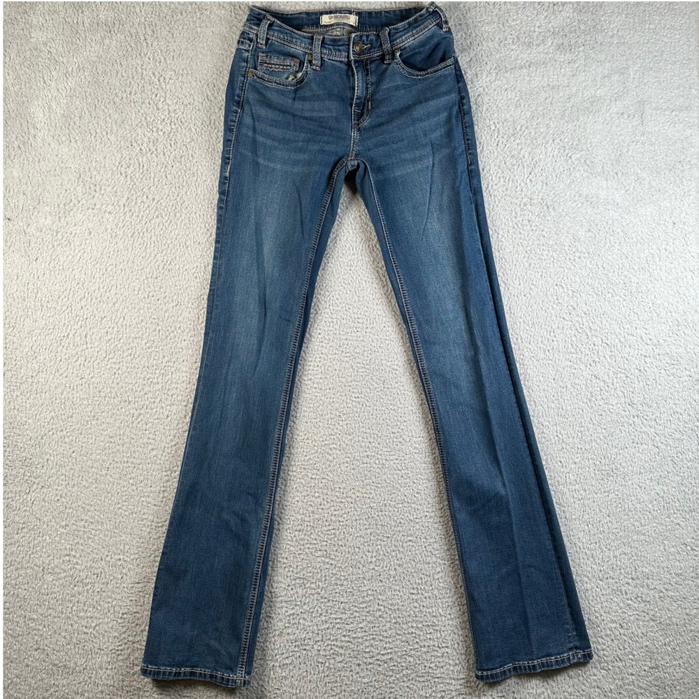 Rock & Roll Denim Riding Jeans Womens 25x38 Mid Rise Stretch Bootcut Western
